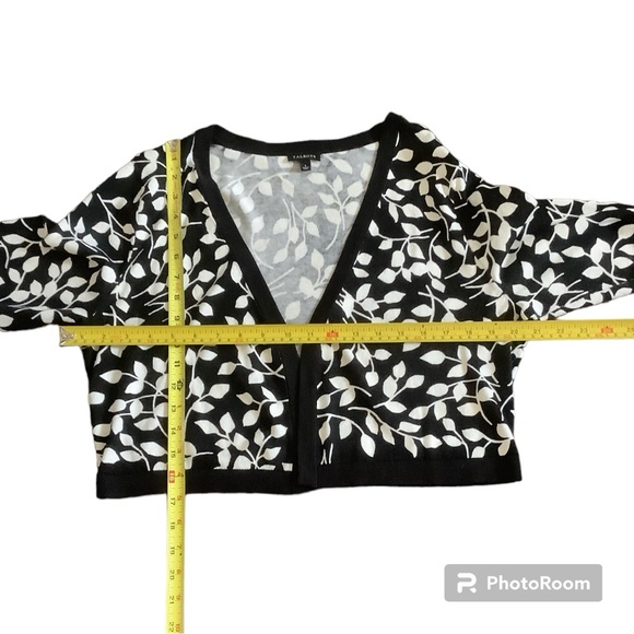 Talbots Black & White Shrug Sweater - Picture 8 of 10